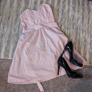 Express Strapless Pink Dress